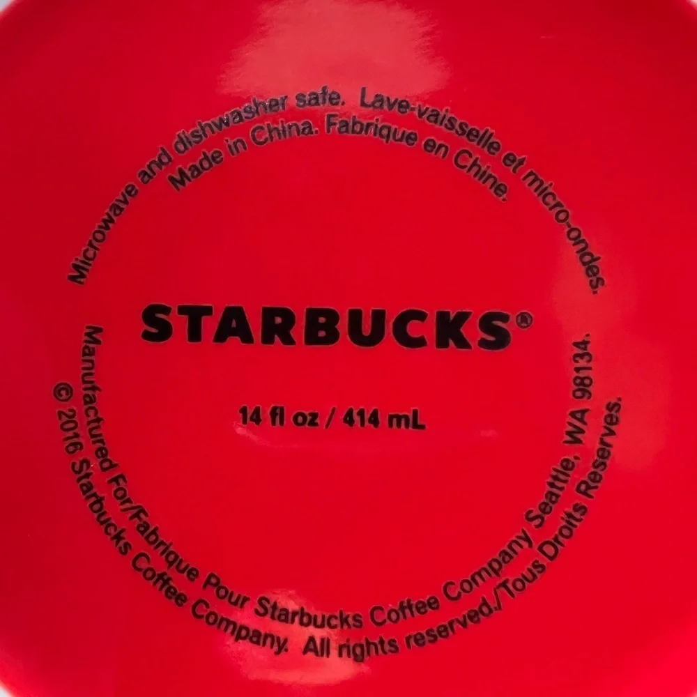 6 Starbucks Mugs Lot 2006 2016 Red & Black Checkered Winter Wonderland Dove